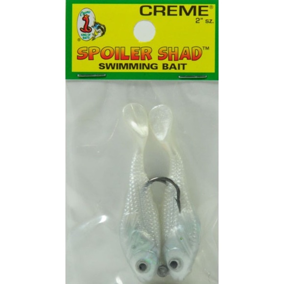 Crème 2" Spoiler Shad Swim Bait Lure, Pearl - Picture 1 of 4